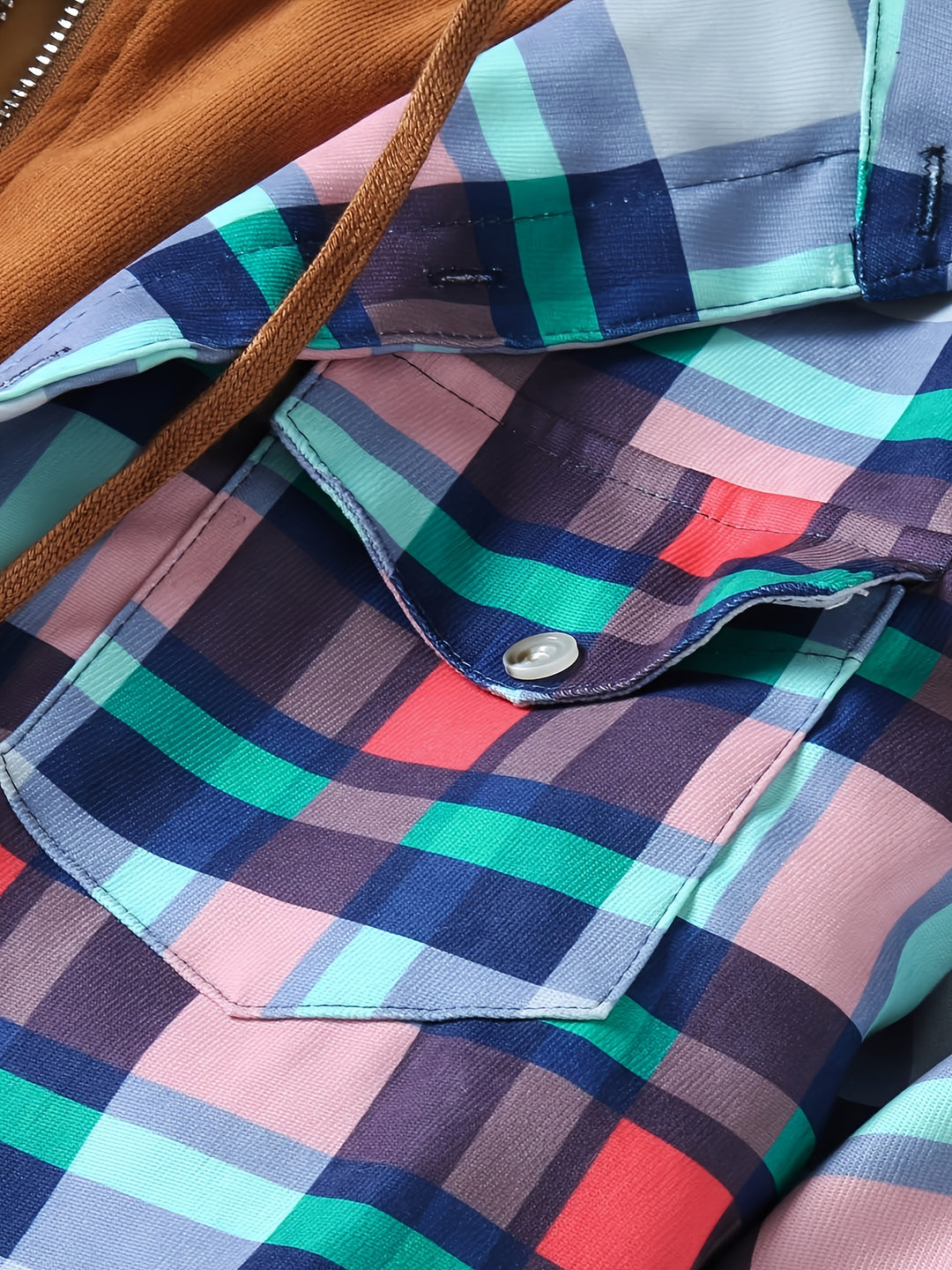 Oskar | Ciepła kurtka w kratę z kapturem