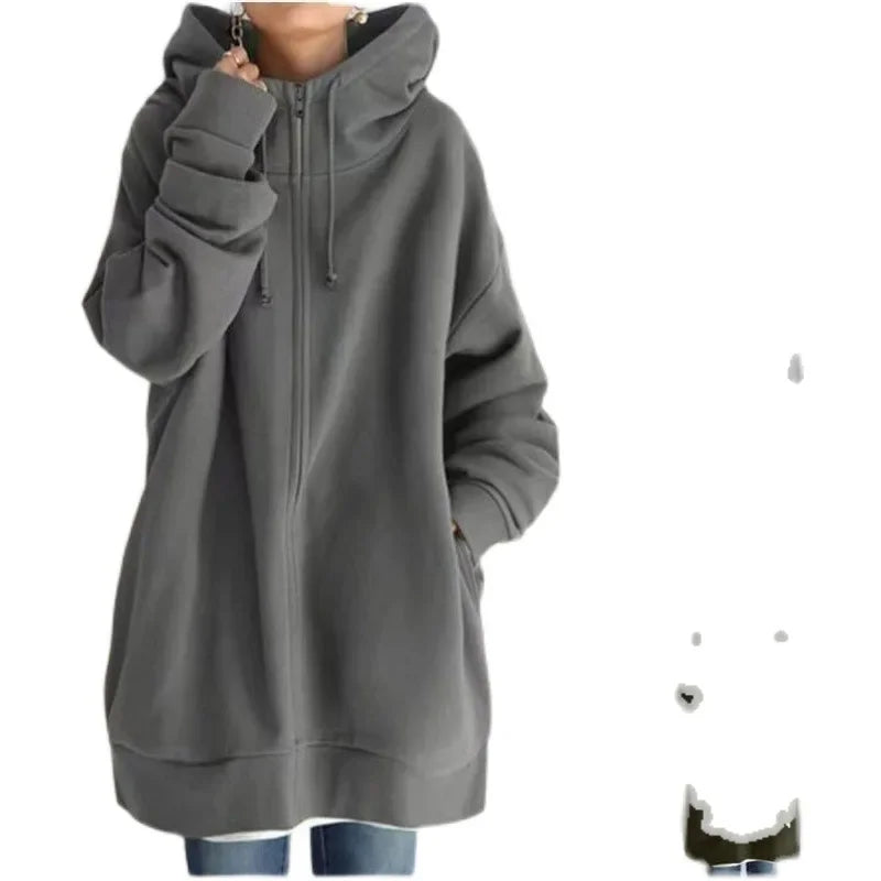 Sylwia | Zimowa bluza z kapturem i zamkiem