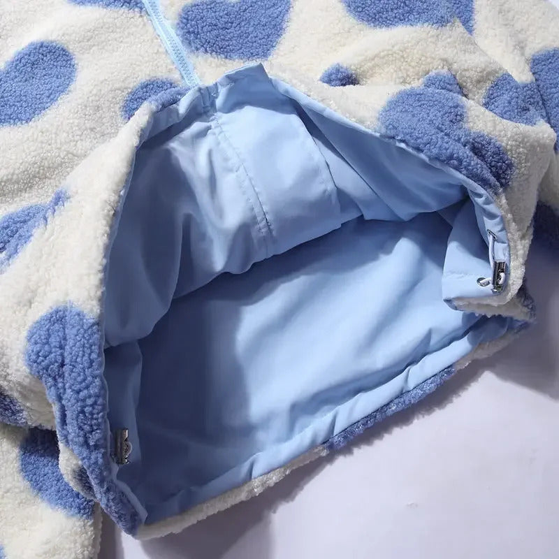 Katarzyna | Dwustronna kurtka z motywem serc