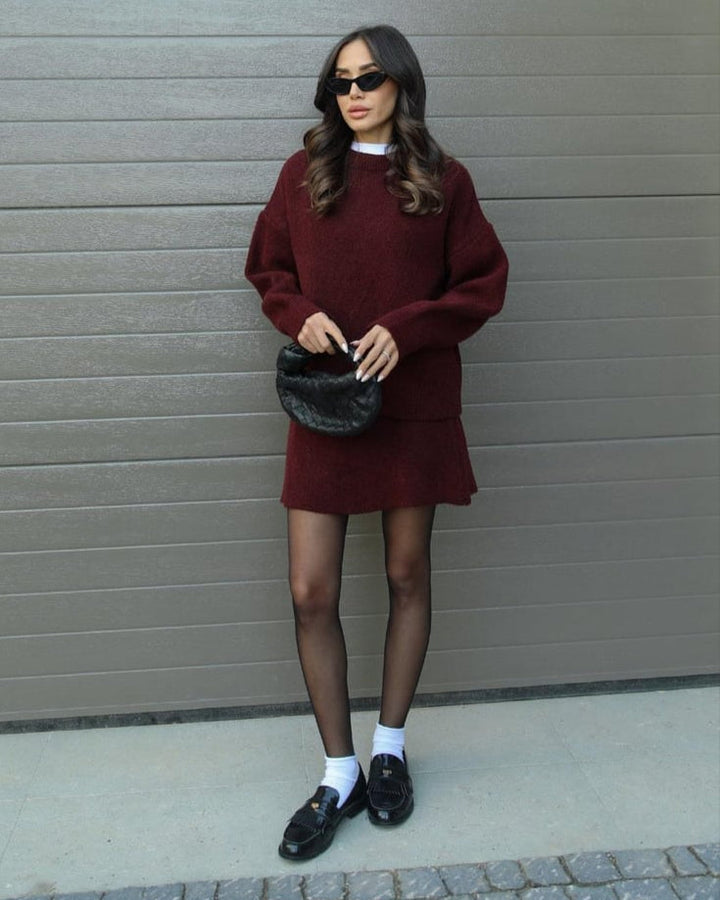 Aneta | Miękki dzianinowy komplet na chłodne dni