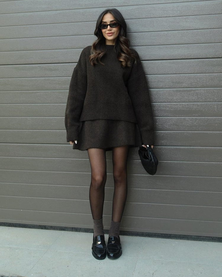 Aneta | Miękki dzianinowy komplet na chłodne dni