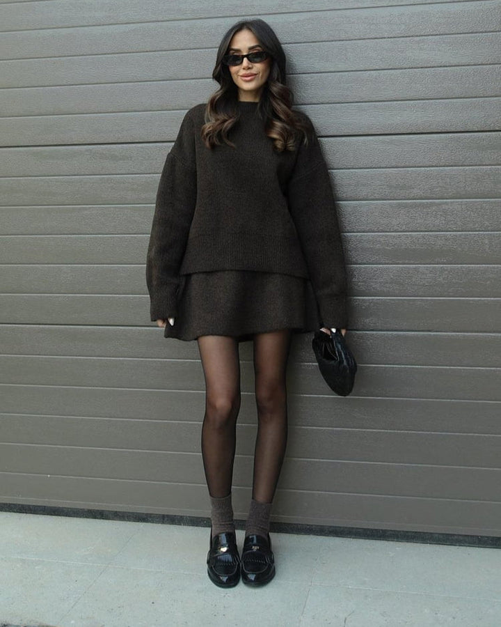 Aneta | Miękki dzianinowy komplet na chłodne dni