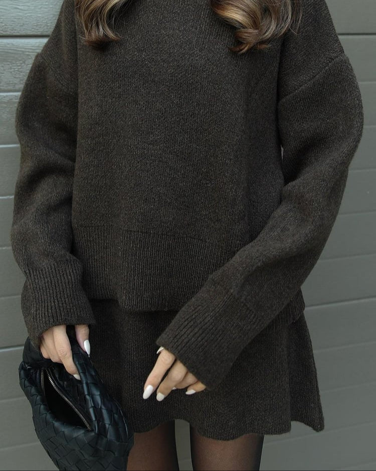 Aneta | Miękki dzianinowy komplet na chłodne dni