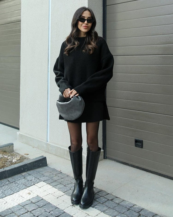 Aneta | Miękki dzianinowy komplet na chłodne dni